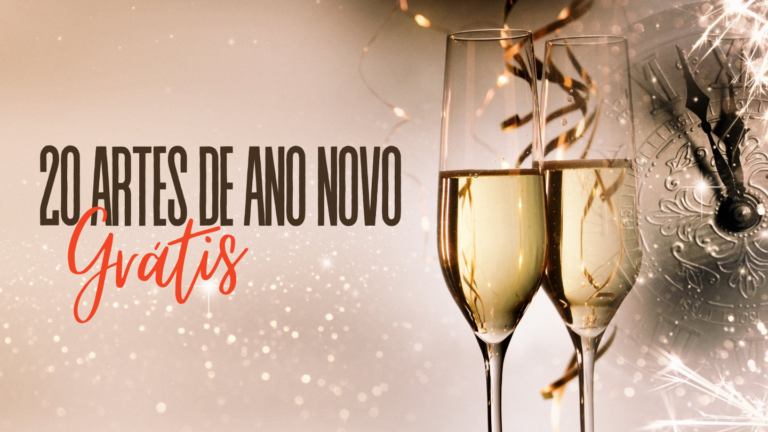 20 Artes de Ano Novo grátis para usar nas suas redes sociais nesse final de ano